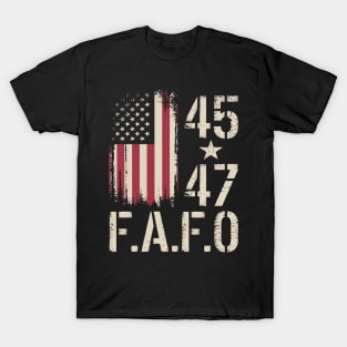 Fafo Flag Trump 45 47 T-Shirt